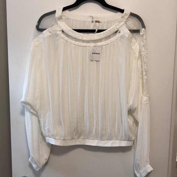 Free People Ivory Lace Blouse - NWT - Picture 1 of 8
